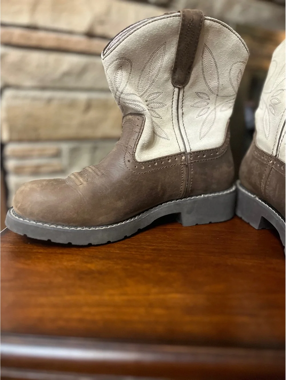 Herman Survivors Women's Cowgirl Western Boots Size 8 Brown Leather Trail Work